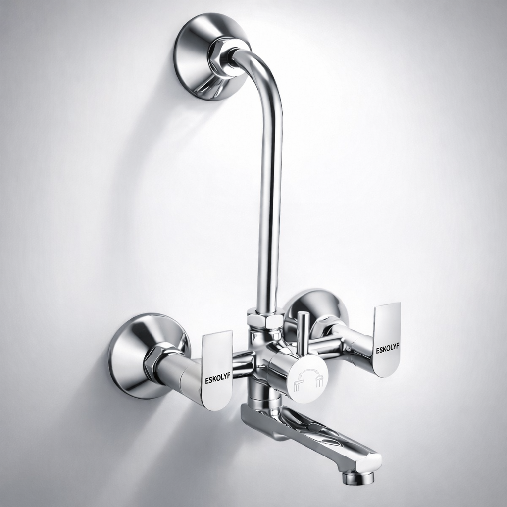 Arya Range Heavy Premium Wall Mixer by ESKOLYF – Chrome CP Fittings