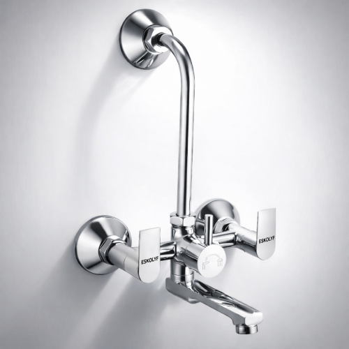 Arya Range Heavy Premium Wall Mixer by ESKOLYF – Chrome CP Fittings